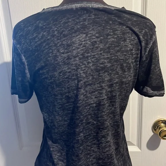 Grey Rock and Roll Skeleton Hand shirt - Picture 4 of 4